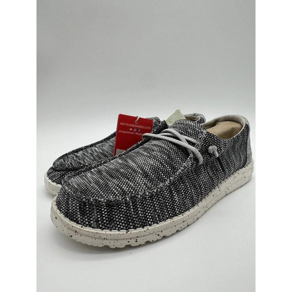 Hey Dude Wendy Sox Dark Grey Womens Size‎ 8 Slip On Casual Shoes New